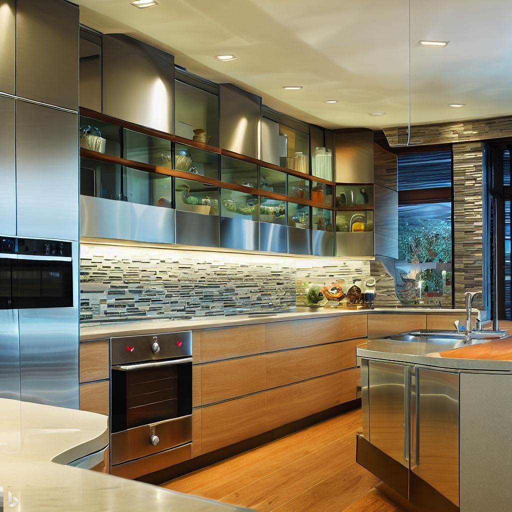 Aluminum kitchen from Kitchen Munir showing kitchen price factors in the finish