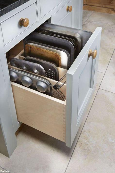 Upper kitchen cabinet height above the counter in a modern aluminum kitchen